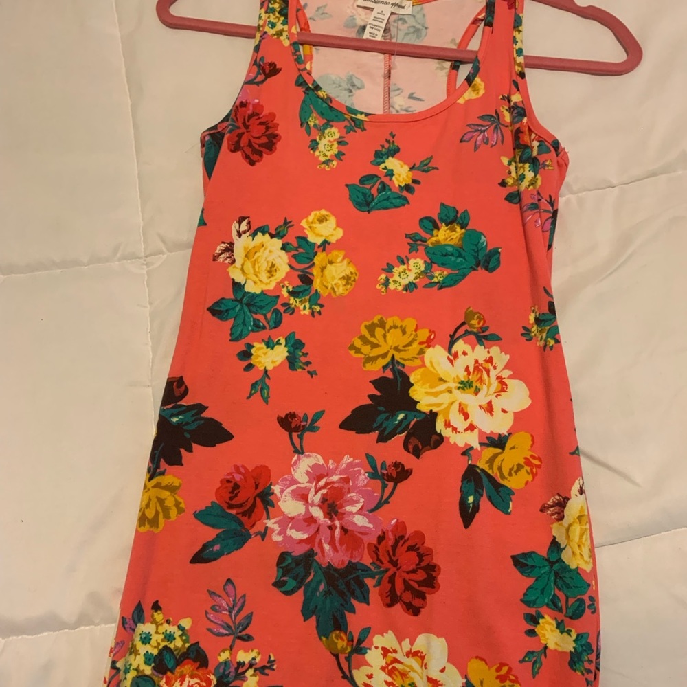 Mini flower dress / never worn before / peach